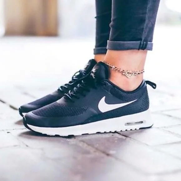 Nike Air Max Thea Black and White Sneakers - Picture 3 of 8